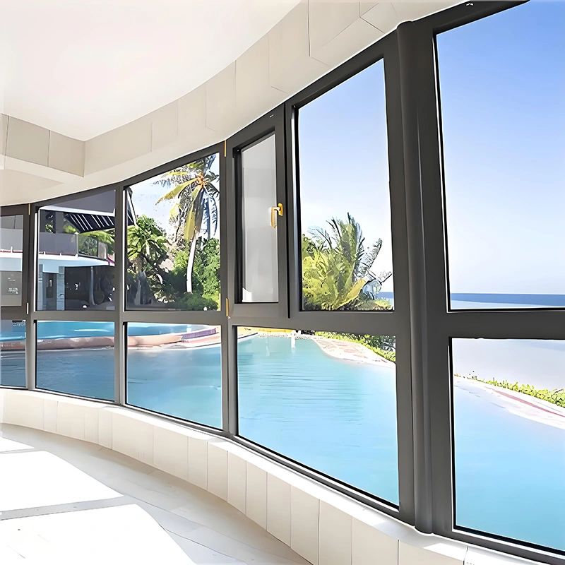 Алюминий қорытпасы ішке қарай ашылатын терезелер